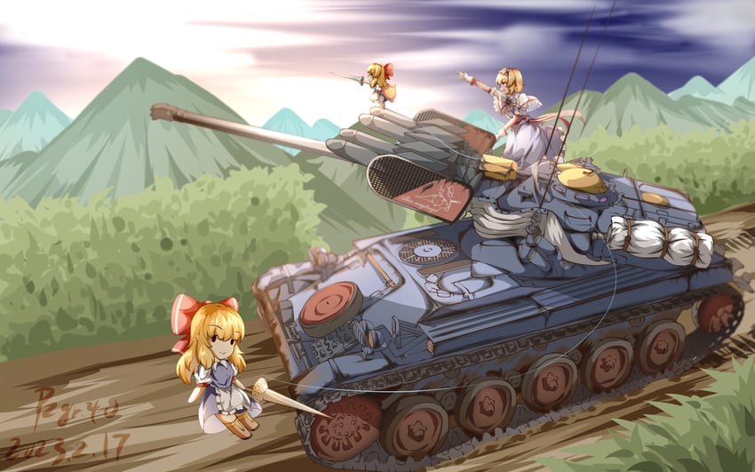 alice margatroid and shanghai doll (touhou) drawn by pzgr.40