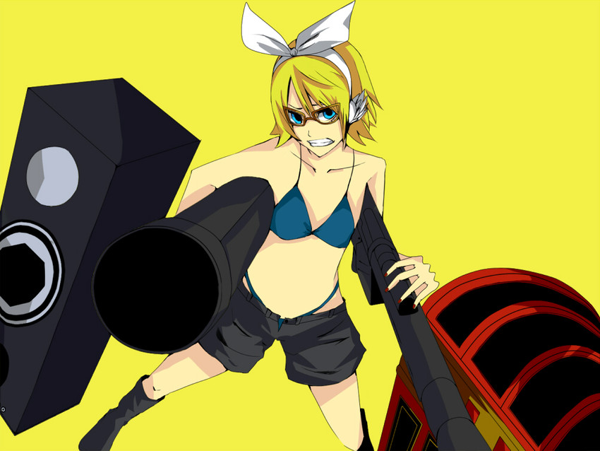 kagamine rin (vocaloid and 1 more) drawn by orgia
