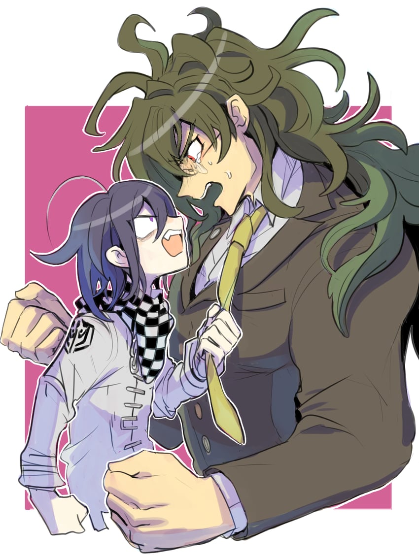 oma kokichi and gokuhara gonta (danganronpa and 1 more) drawn by kumakoro_(tetsupag)