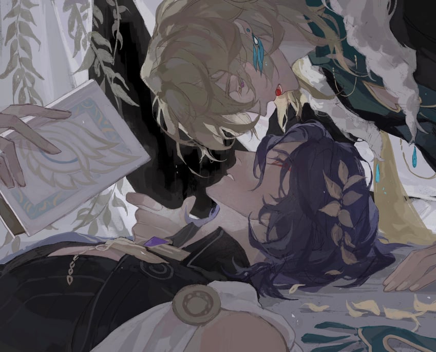 aventurine and dr. ratio (honkai and 1 more) drawn by yuqi555