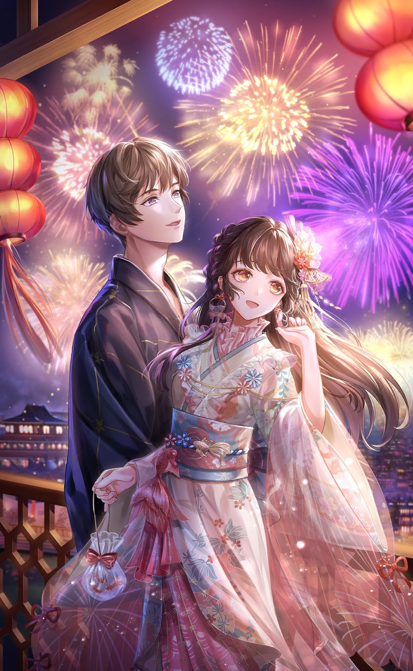 chi xiaoyu, chi xiaolong, and riverside fireworks (nikki and 1 more)