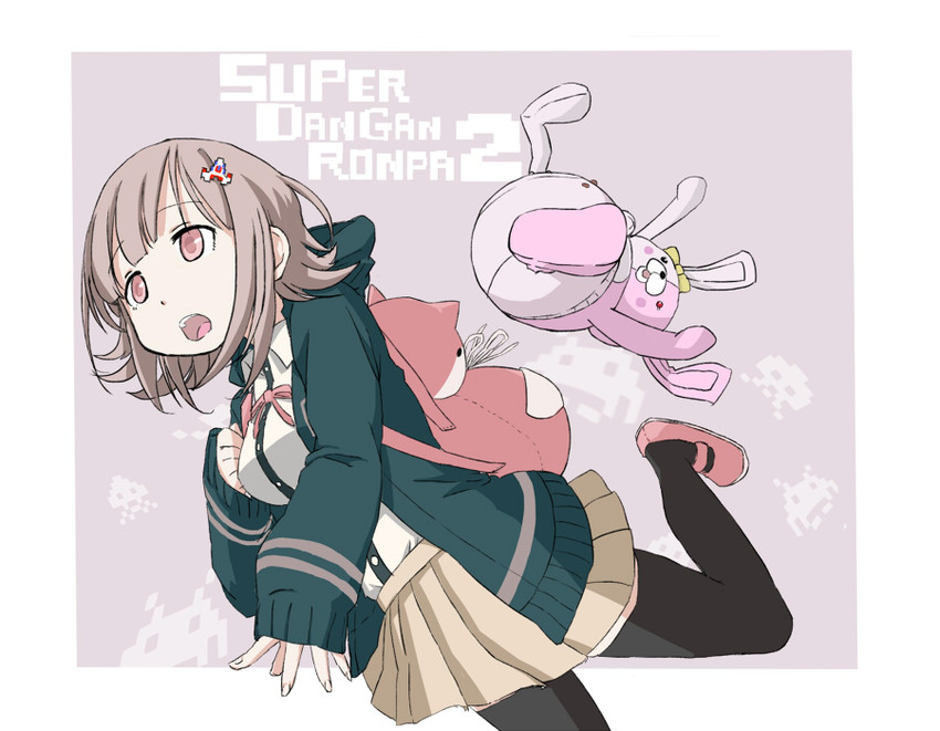 nanami chiaki and monomi (danganronpa and 1 more) drawn by robin16