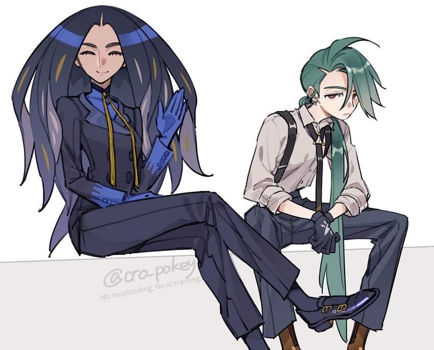rika and geeta (pokemon and 1 more) drawn by shougo-akira