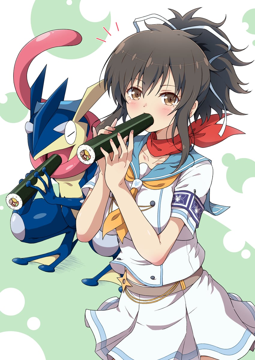 greninja and asuka (pokemon and 3 more) drawn by eggman_(ni_tamagoex)