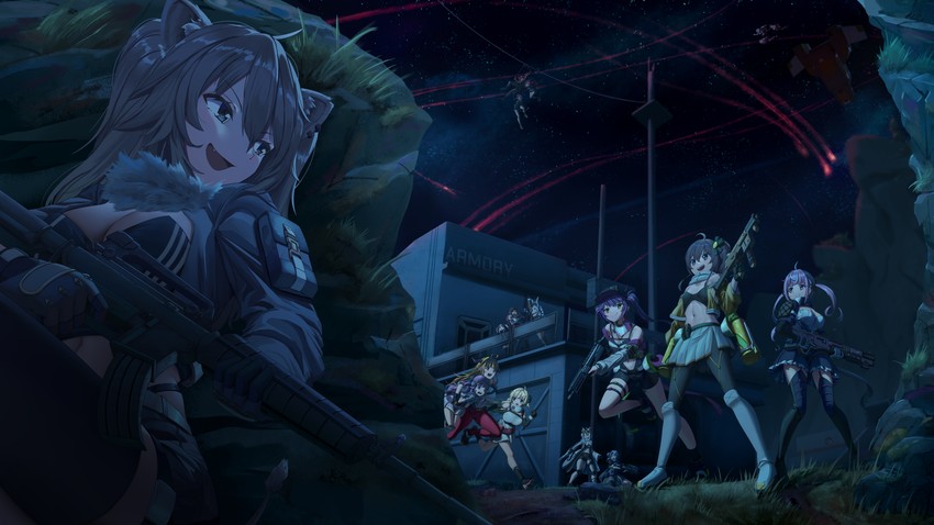 houshou marine, shirakami fubuki, hoshimachi suisei, usada pekora, nekomata okayu, and 16 more (hololive and 1 more) drawn by ruipi