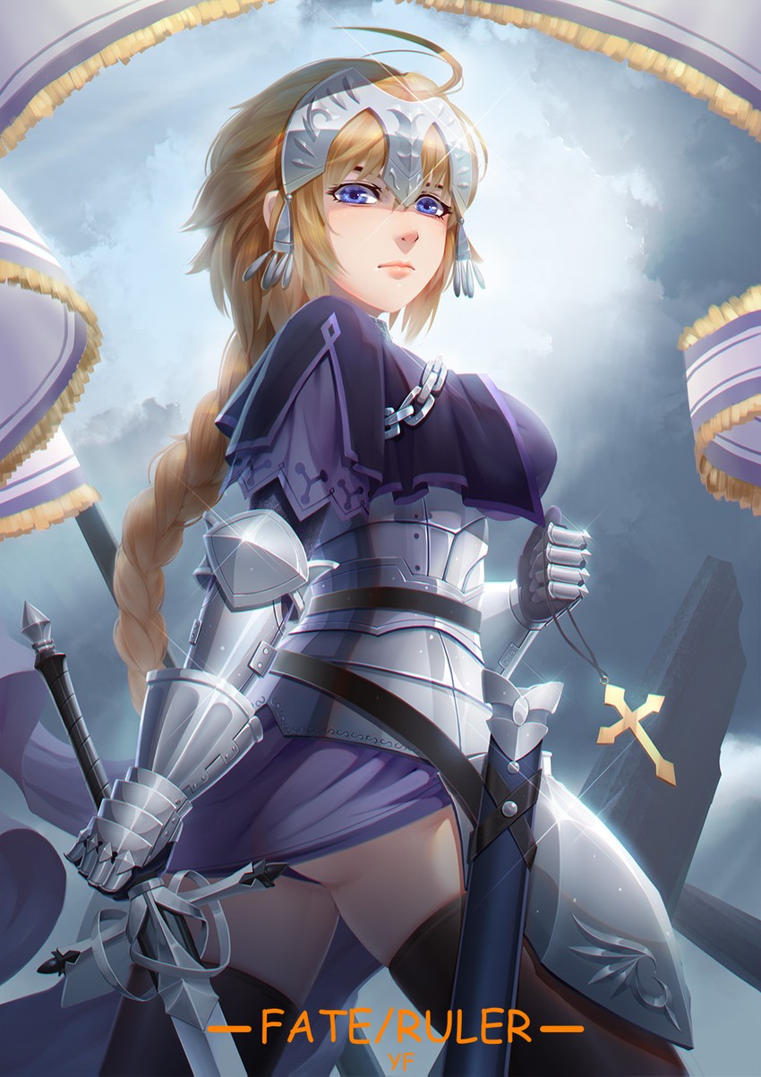 jeanne d'arc (fate and 1 more) drawn by baschyf