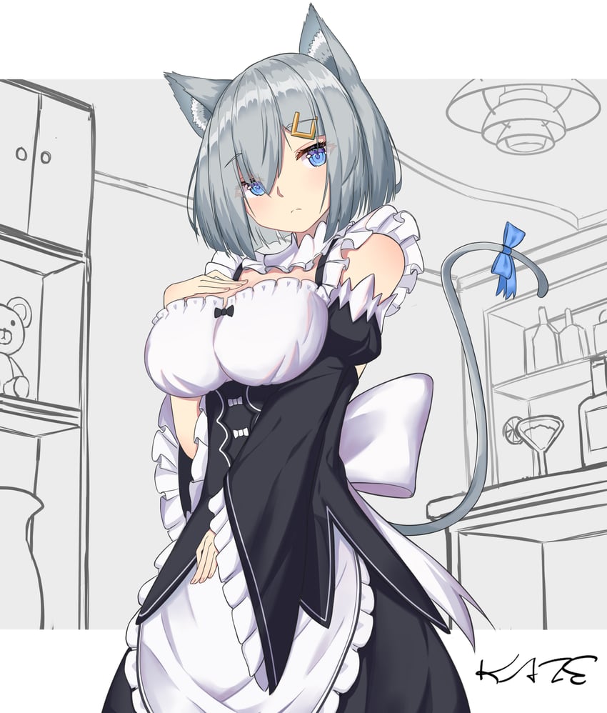 hamakaze and rem (kantai collection and 1 more) drawn by hu_tao_kaze