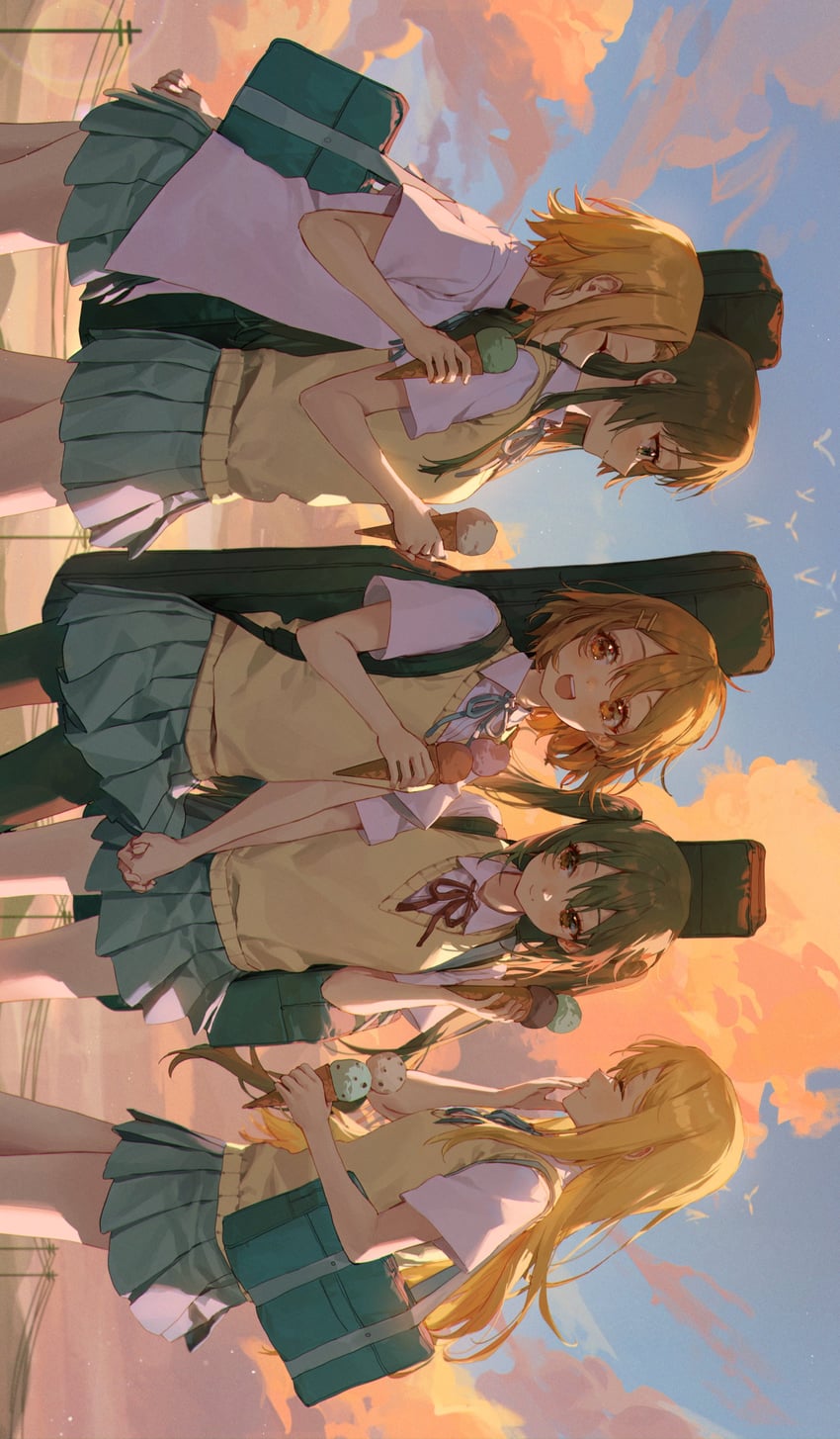 akiyama mio, nakano azusa, hirasawa yui, tainaka ritsu, and kotobuki tsumugi (k-on!) drawn by ye_jji