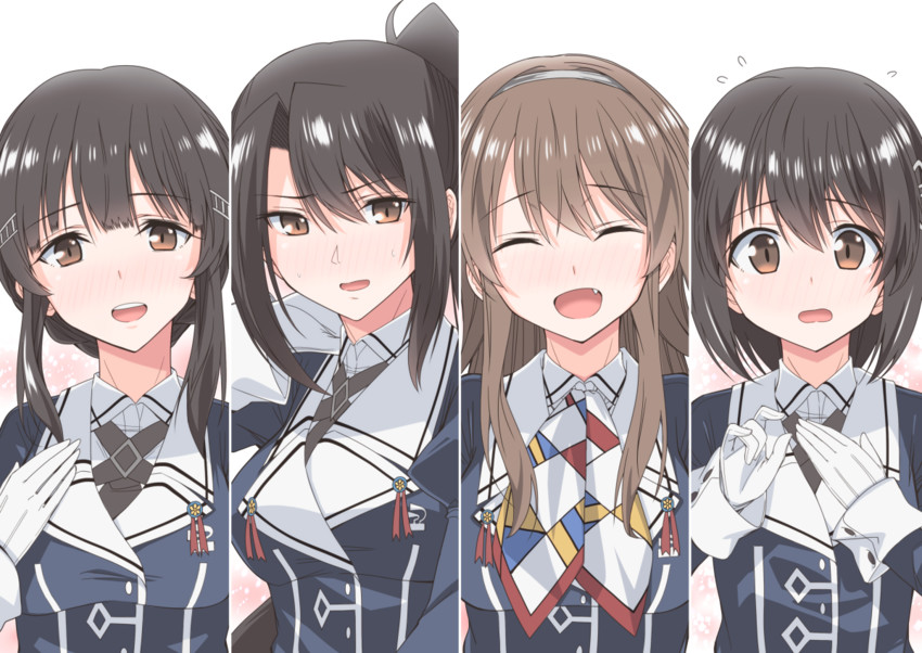 ashigara, haguro, nachi, myoukou, ashigara kai ni, and 3 more (kantai collection) drawn by ototsu_kei