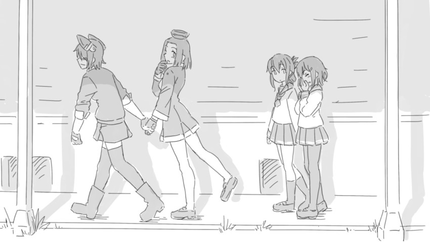 inazuma, tenryuu, ikazuchi, and tatsuta (kantai collection) drawn by nathaniel_pennel