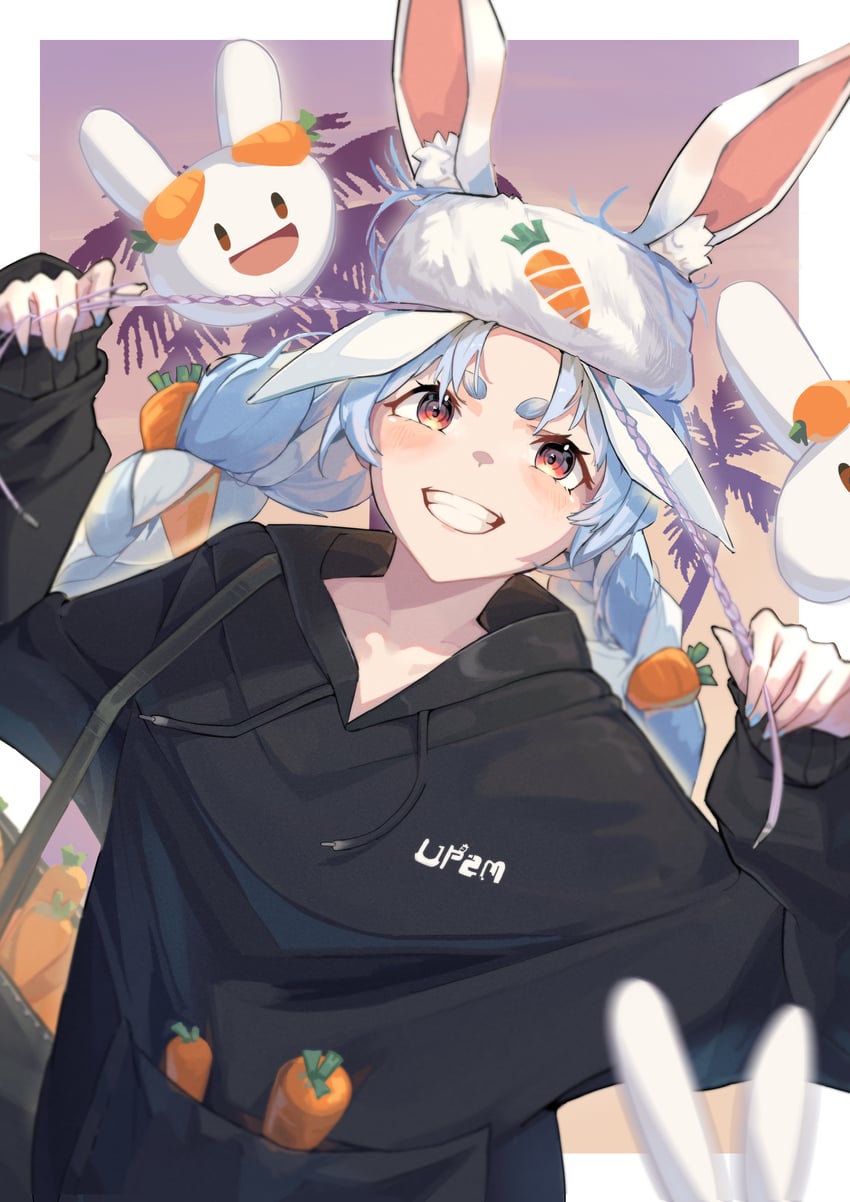 usada pekora and don-chan (hololive) drawn by imaneruzo