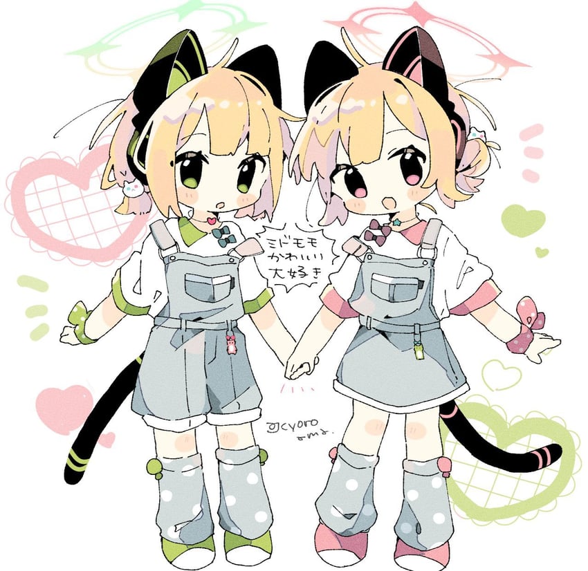 momoi and midori (blue archive) drawn by naguru_(cyoroama)