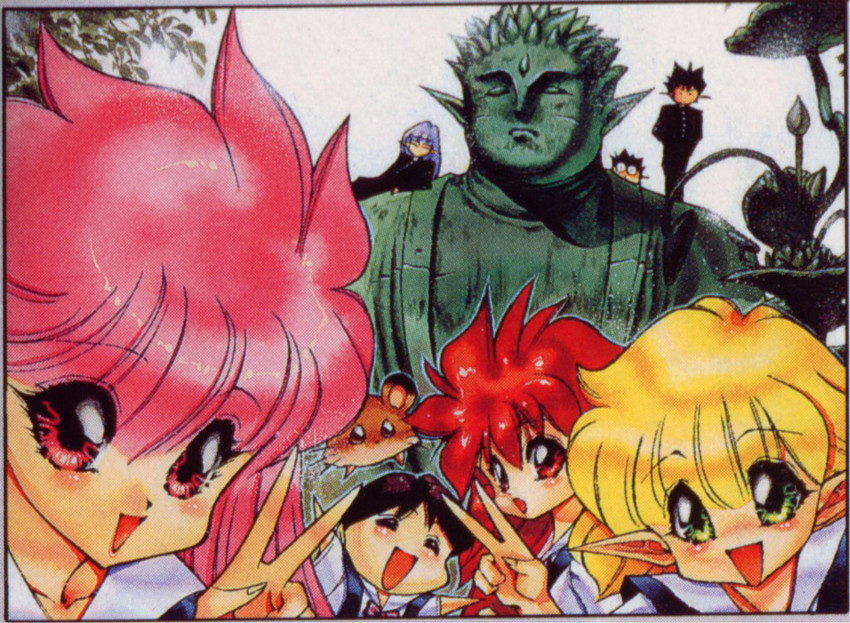 mink, lufa, pia, veena, and mappy (dragon half) drawn by mita_ryuusuke