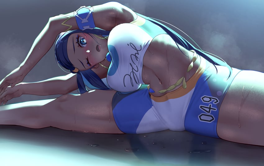 nessa (pokemon and 1 more) drawn by haska_(user_gure4787)