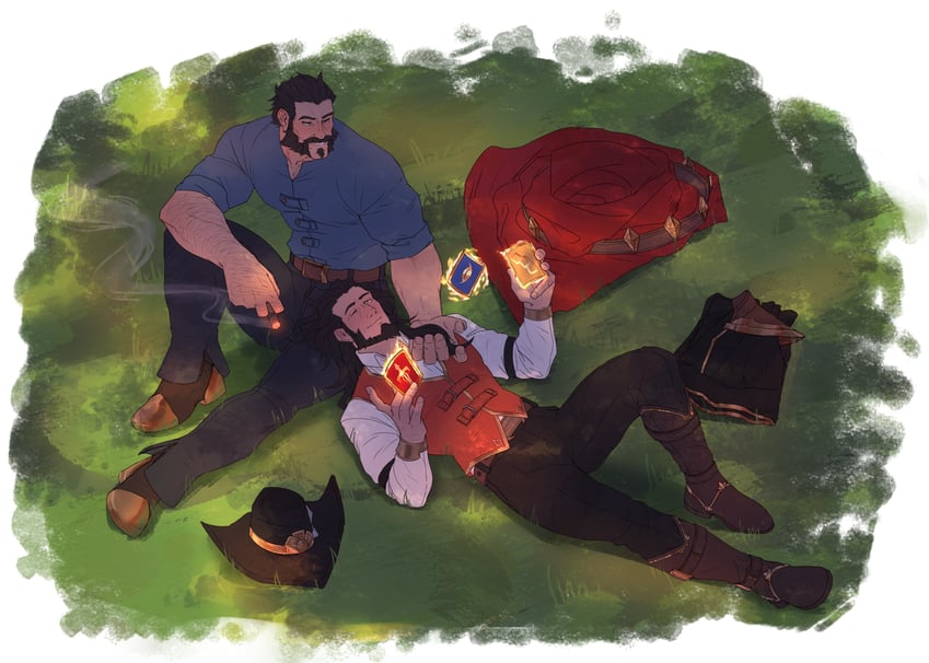 graves and twisted fate (league of legends) drawn by ghangaji