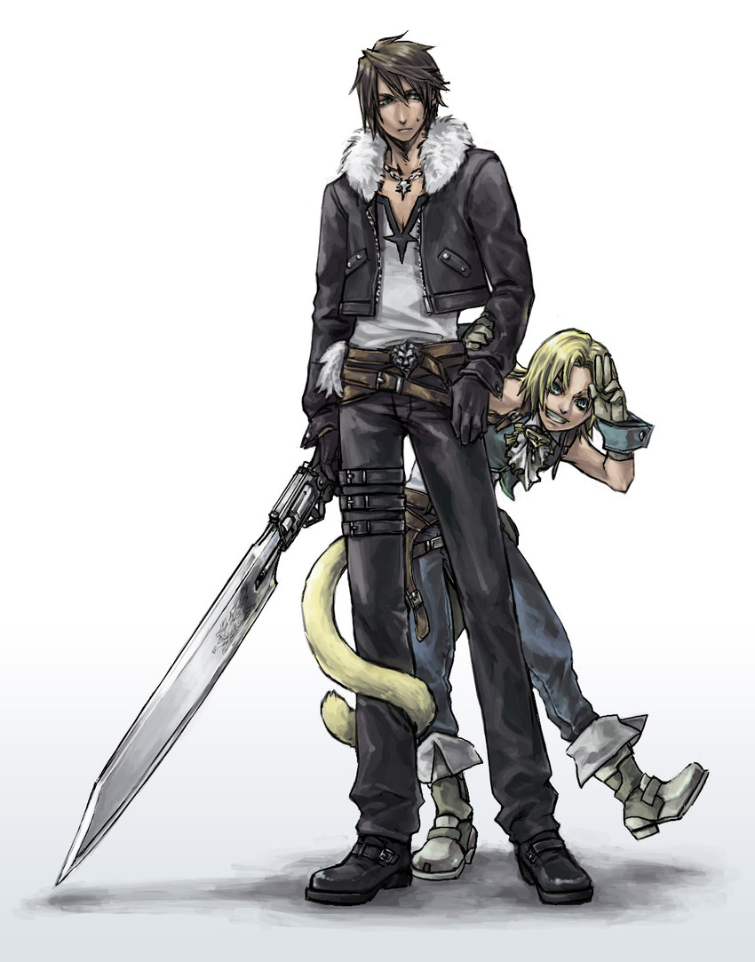 squall leonhart and zidane tribal (final fantasy and 3 more) drawn by akagishi_k