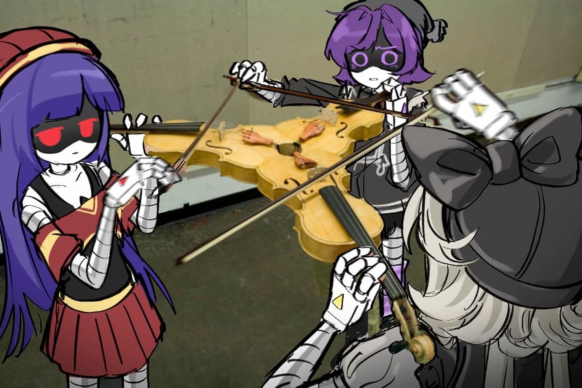 uzi, cyn, and doll (murder drones) drawn by aida_(aidacamelia0516)
