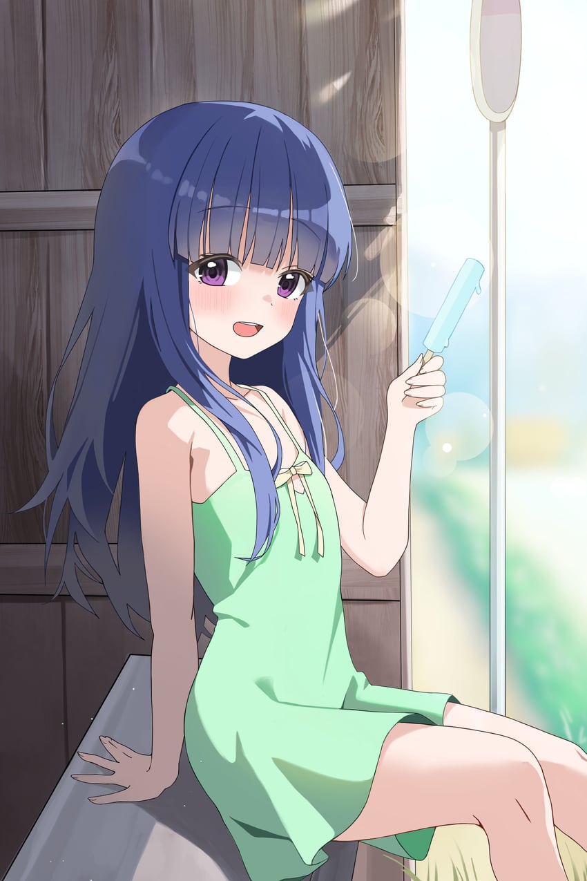 furude rika (higurashi no naku koro ni) drawn by muru_(muru_zi)