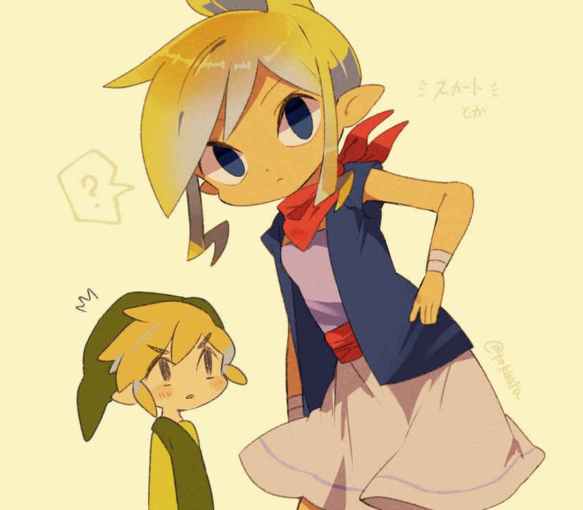 link, toon link, and tetra (the legend of zelda and 1 more) drawn by tokuura