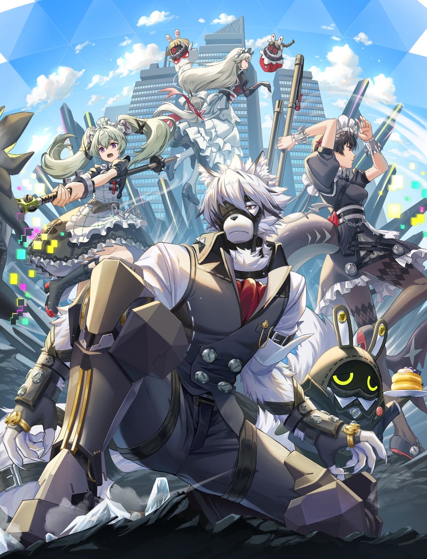 ellen joe, von lycaon, corin wickes, alexandrina sebastiane, drusilla, and 2 more (zenless zone zero) drawn by dero_(eka56921)