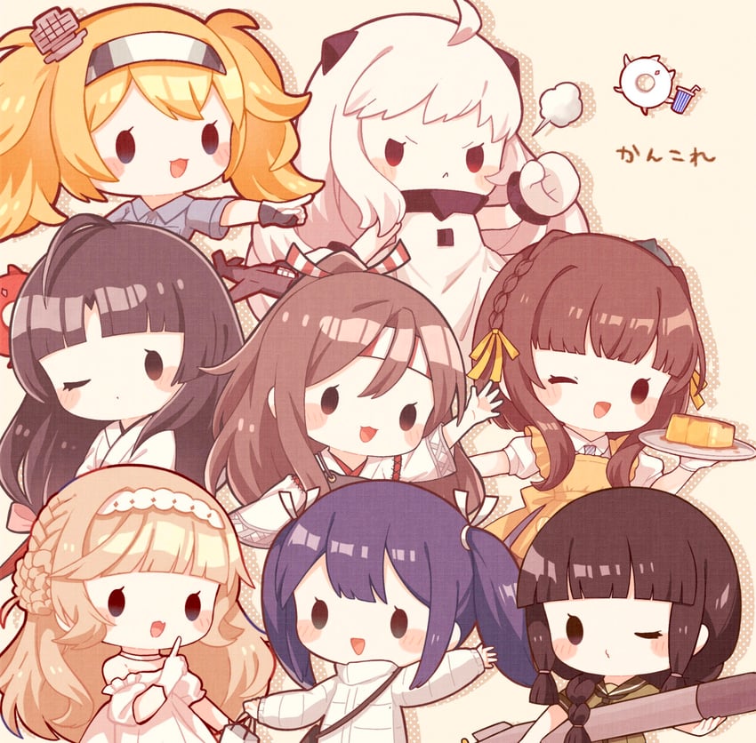 northern ocean princess, kitakami, souryuu, zuihou, gambier bay, and 4 more (kantai collection) drawn by nada_namie
