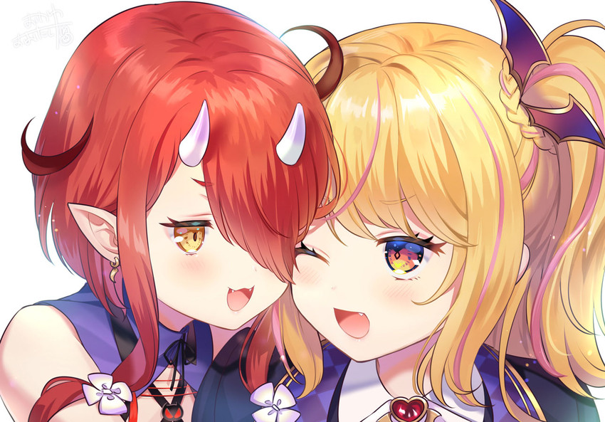 hoozuki warabe and yumeno lilith (noripro) drawn by okanoyuno