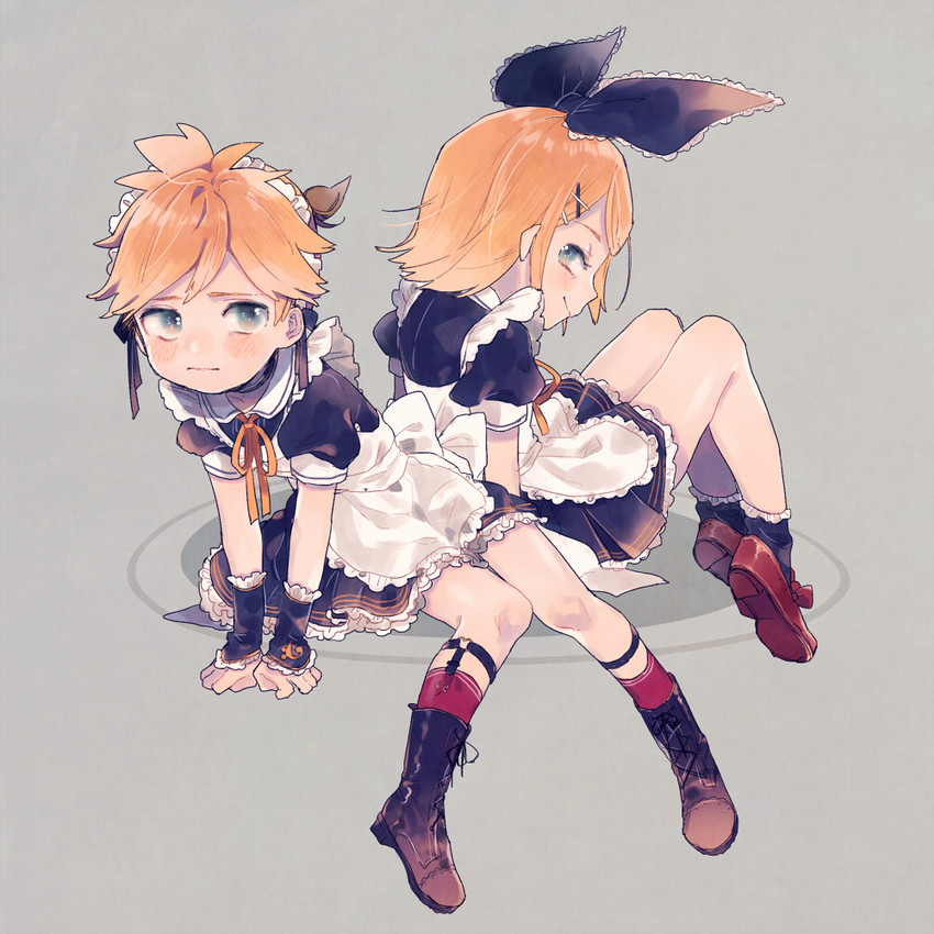 kagamine rin and kagamine len (vocaloid) drawn by kouhara_yuyu