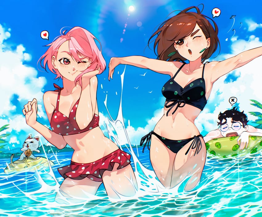 ayase momo, takakura ken, turbo granny, shiratori aira, and mr. mantis shrimp (dandadan) drawn by cesar_art456