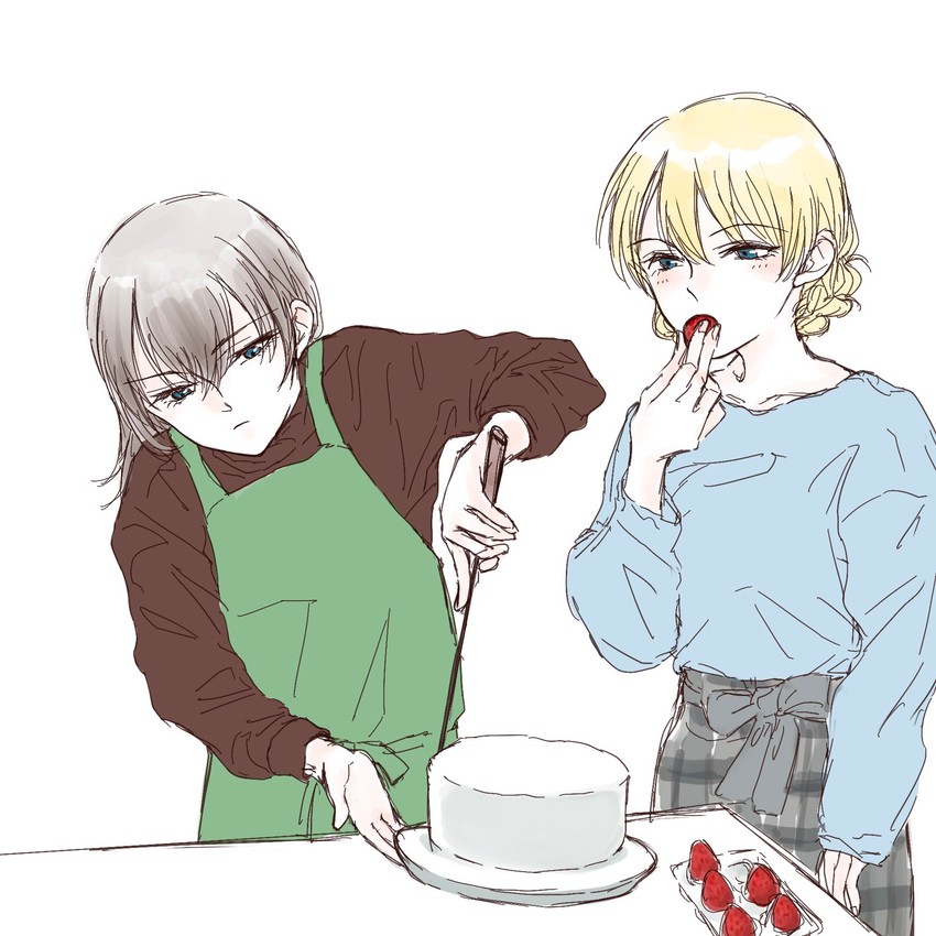 darjeeling and itsumi erika (girls und panzer) drawn by anmitsu_sd