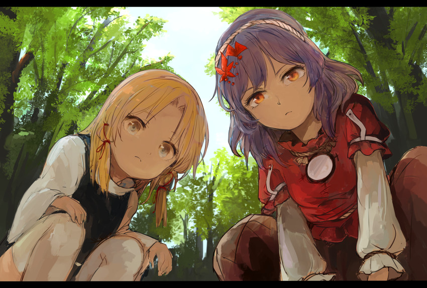 moriya suwako and yasaka kanako (touhou) drawn by wataichi_meko