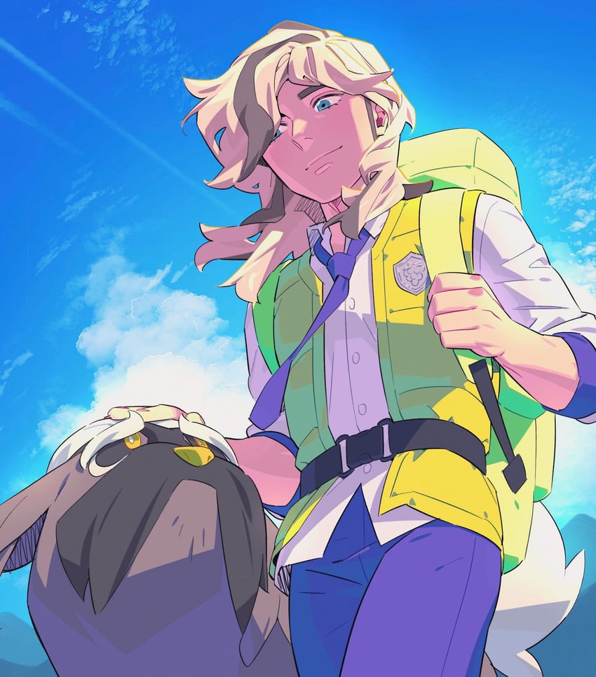 arven and mabosstiff (pokemon and 1 more) drawn by d3athbyglamour