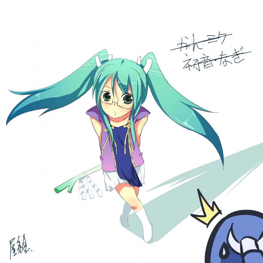 hatsune miku and nagi (vocaloid and 1 more) drawn by kendo_(artist)