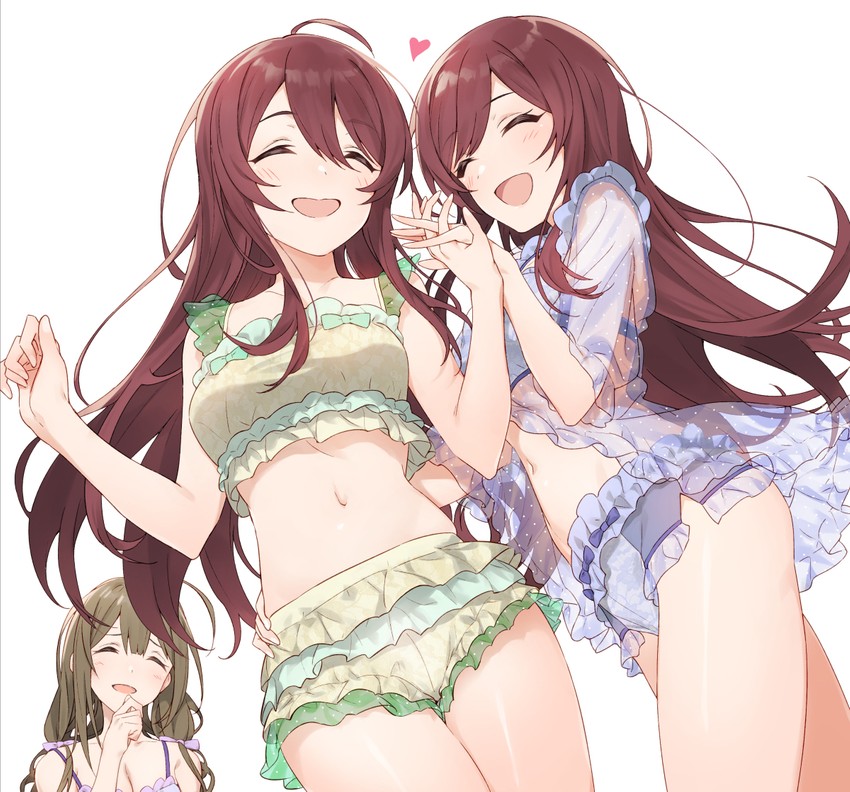 osaki amana, kuwayama chiyuki, and osaki tenka (idolmaster and 1 more) drawn by hayashi_kewi