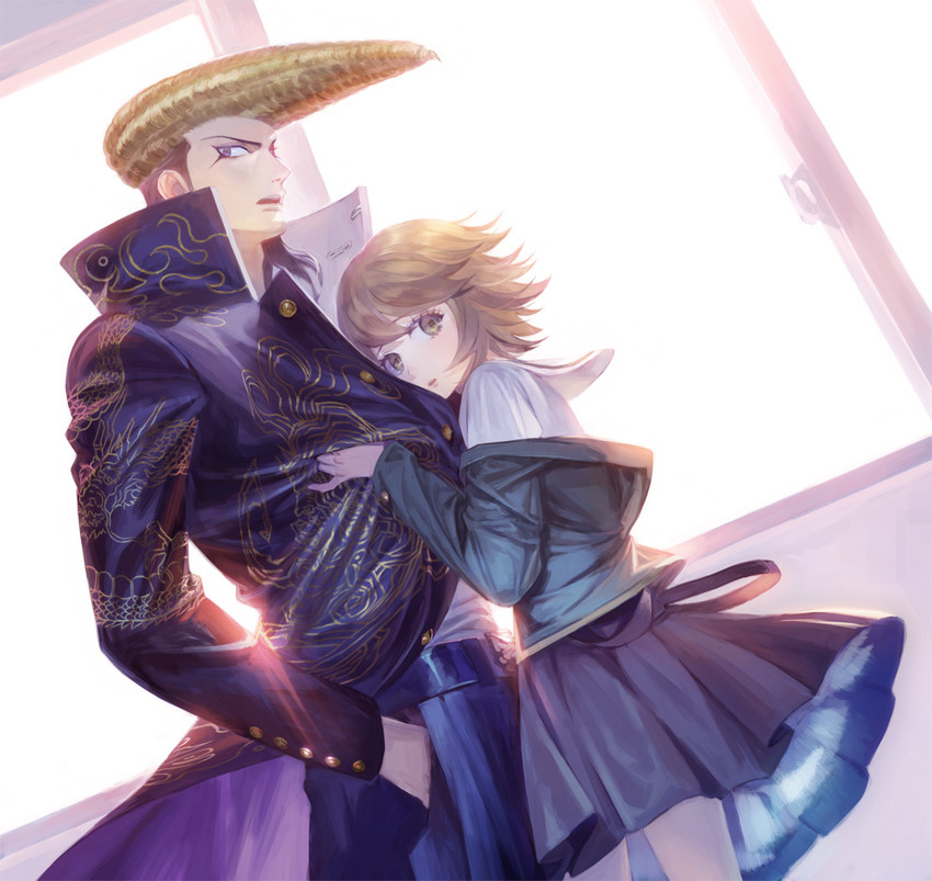 fujisaki chihiro and owada mondo (danganronpa and 1 more) drawn by naoko_(artist)
