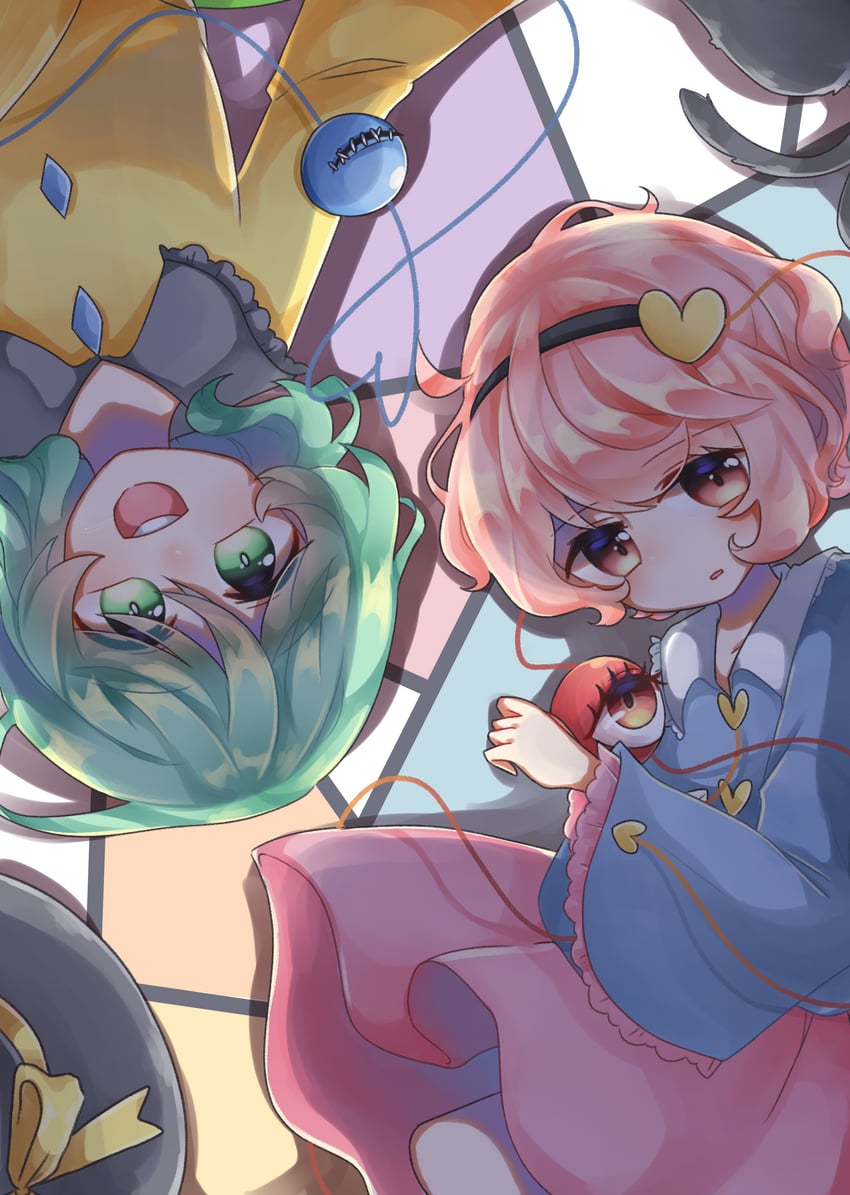 komeiji koishi and komeiji satori (touhou) drawn by mokanaria