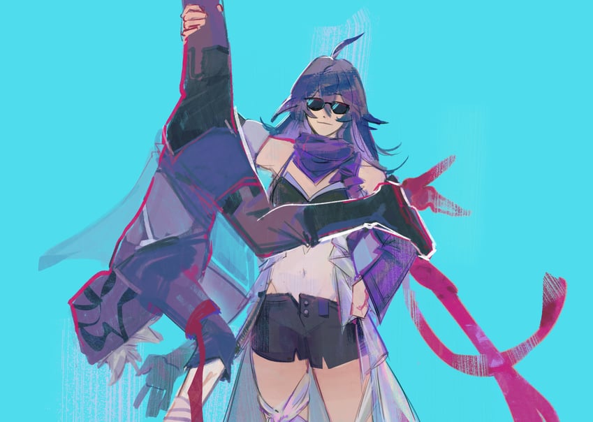 seele and moze (honkai and 1 more) drawn by wildliime
