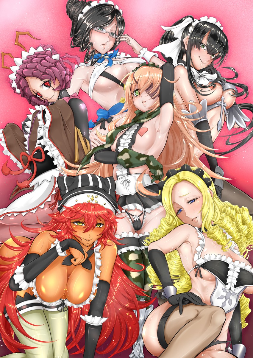 entoma vasilissa zeta, narberal gamma, lupusregina beta, cz2128 delta, solution epsilon, and 1 more (overlord) drawn by fato_(sabitasatetu)