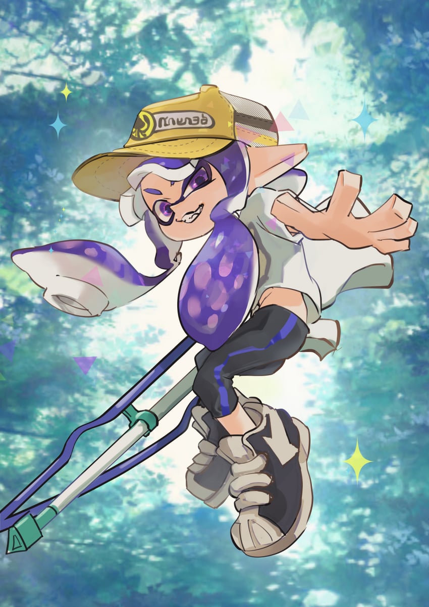 inkling player character and inkling girl (splatoon) drawn by koike3582