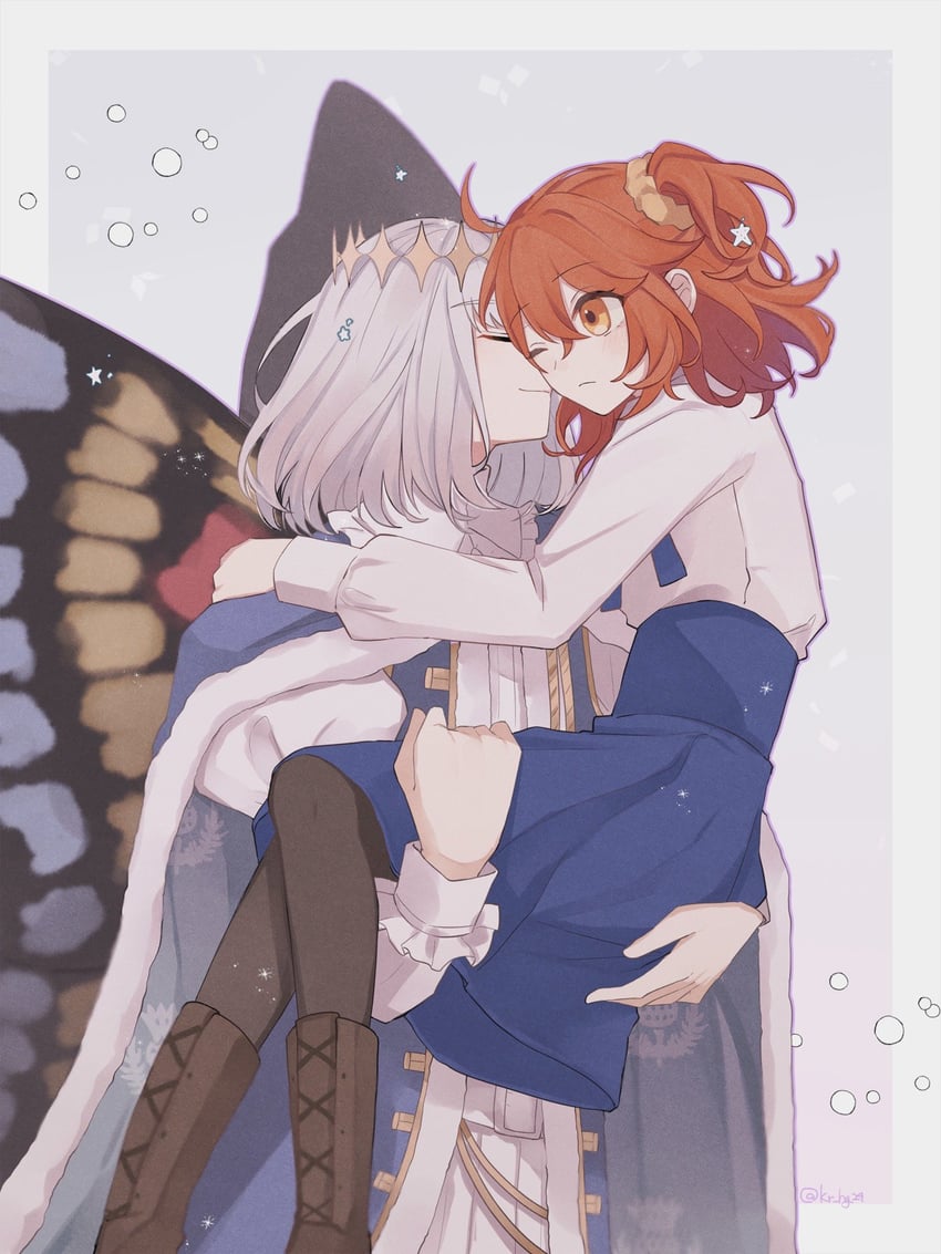 fujimaru ritsuka and oberon (fate and 1 more) drawn by kriri_o0