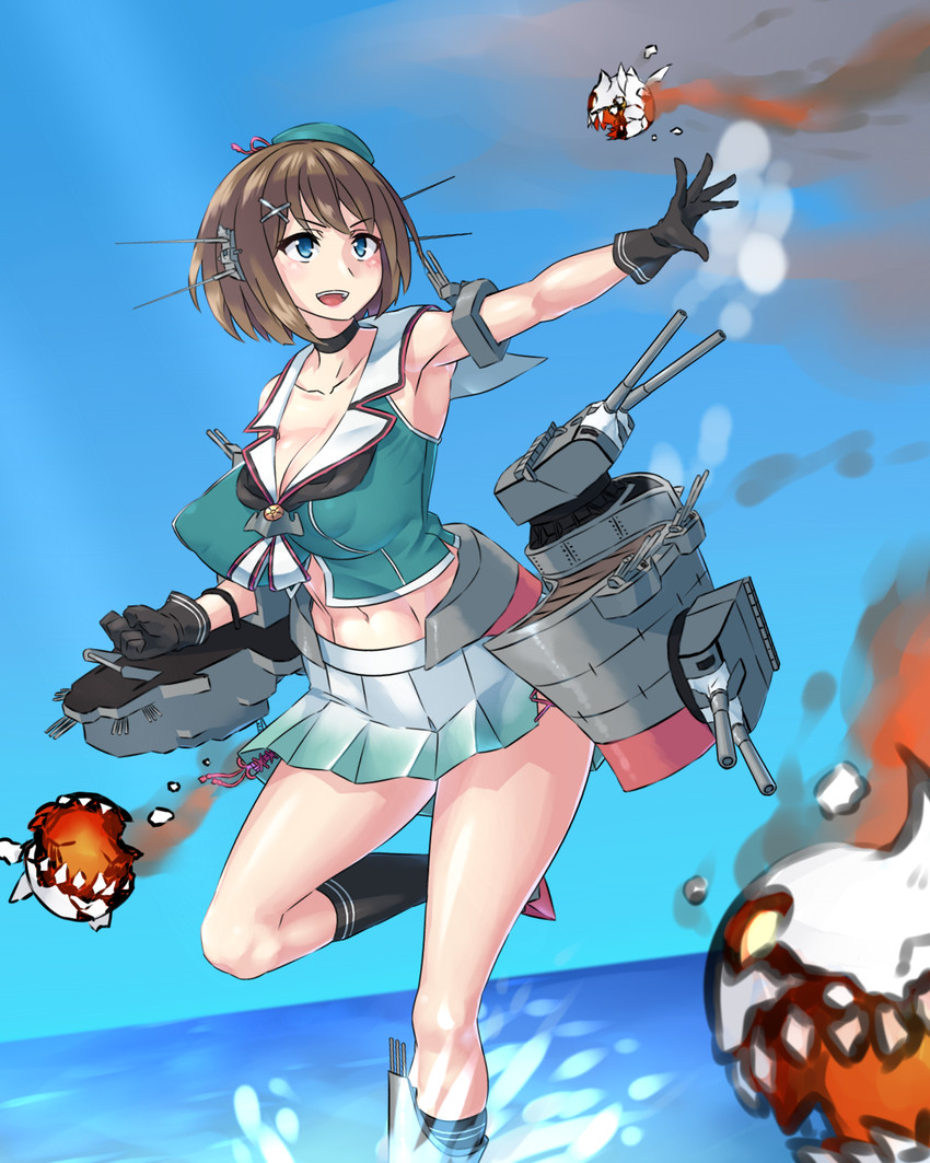 maya, enemy aircraft, and maya kai ni (kantai collection) drawn by mizuumi_(bb)
