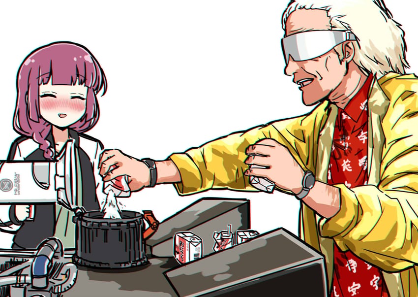 hiroi kikuri and emmett brown (bocchi the rock! and 1 more) drawn by torako_(toramaru)