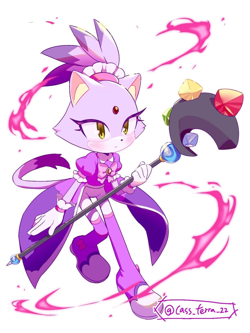 blaze the cat (sonic and 2 more) drawn by cass_terra_22
