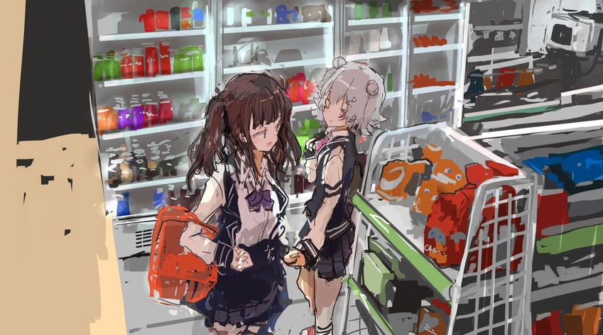koharu rikka and natsuki karin (synthesizer v and 1 more) drawn by kabuyama_kaigi