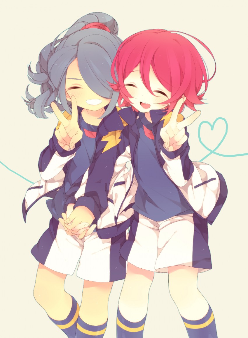 kazemaru ichirouta and kiyama hiroto (inazuma eleven) drawn by moriyama_shijimi