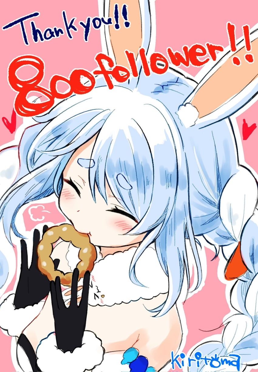 usada pekora and don-chan (hololive) drawn by kiritoma