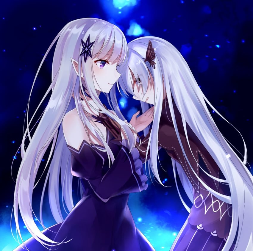 echidna and satella (re:zero kara hajimeru isekai seikatsu) drawn by nemu_mohu