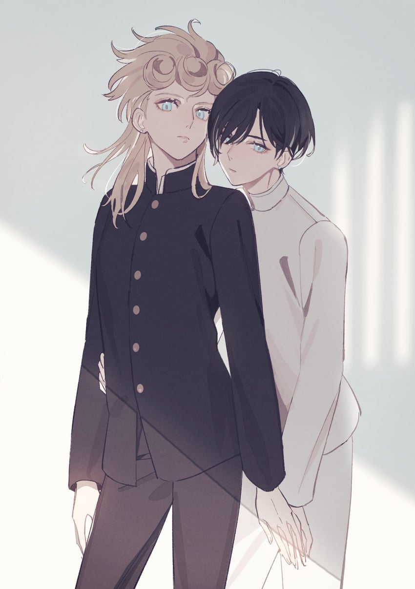 giorno giovanna and haruno shiobana (jojo no kimyou na bouken and 1 more) drawn by namihaya