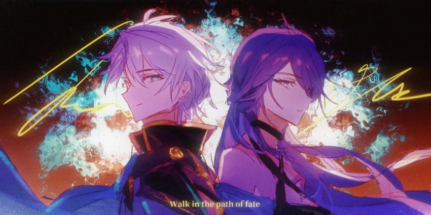 acheron and phainon (honkai and 1 more) drawn by qieazhibingjiling