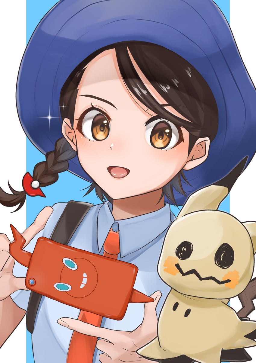 rotom, juliana, rotom phone, and mimikyu (pokemon and 1 more) drawn by osanai_wotona