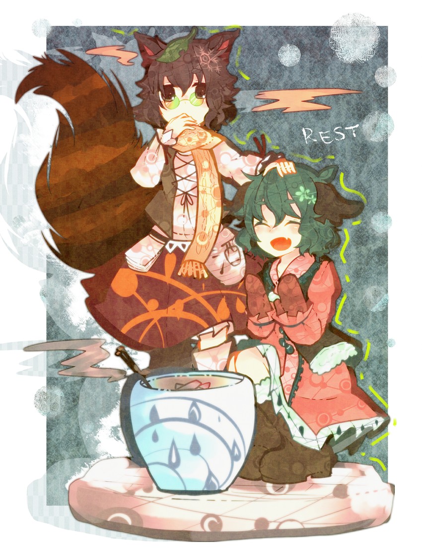 kasodani kyouko and futatsuiwa mamizou (touhou and 1 more) drawn by itomugi-kun